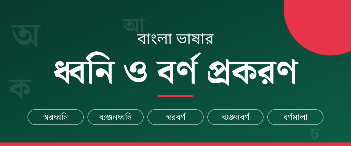 বাংলা ভাষার ধ্বনি ও বর্ণ প্রকরণ