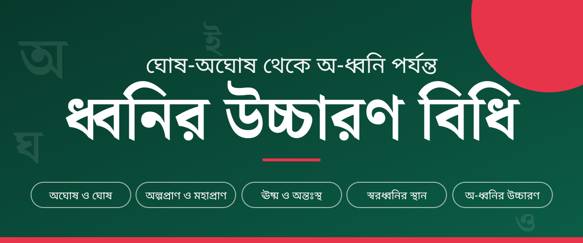 স্বরধ্বনির উচ্চারণগত নাম ও ধ্বনির উচ্চারণ বিধি