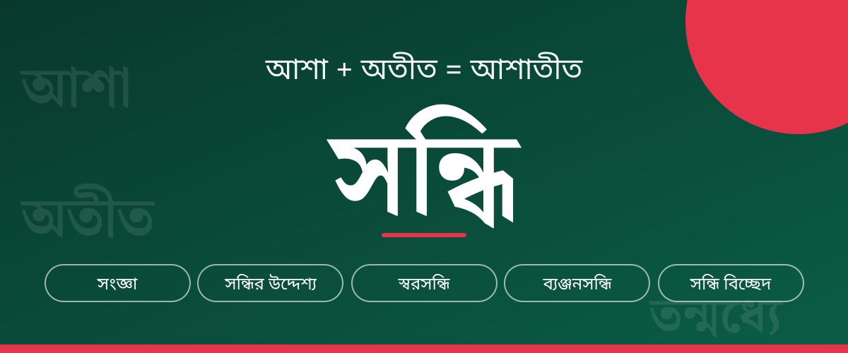সন্ধির সংজ্ঞা ও উদ্দেশ্য